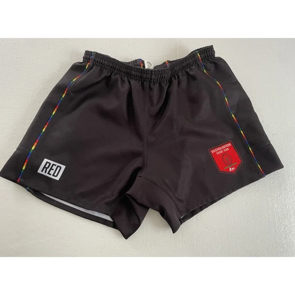 Kaiserslautern Rugby Club Koi Black Shorts By RED Sportswear UK 16